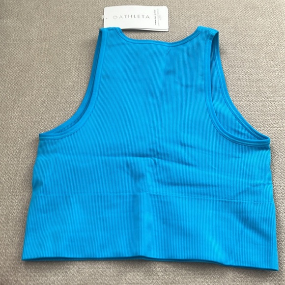 NWTS ribbed v neck tank top cropped Athleta sz small - Picture 3 of 4